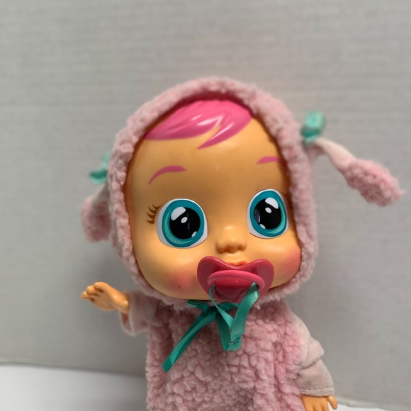 IMC Toys Pink Poodle Doll Cry Babies Real Tears 12 in T Sheep Lamb Pacifier - Picture 3 of 4